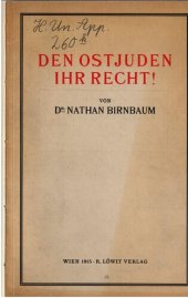 book Den Ostjuden ihr Recht!