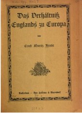 book Das Verhältnis Englands zu Europa