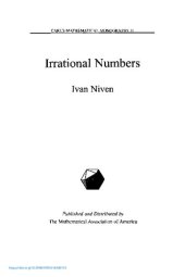 book Irrational numbers