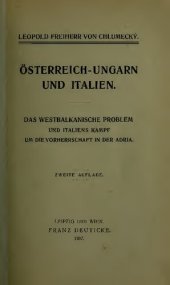 book Österreich-Ungarn und Italien: Das westbalkanische Problem und Italiens Kampf um die Vorherrschaft in der Adria