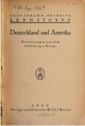 book Deutschland und Amerika: Erinnerungen aus dem fünfjährigen Kriege