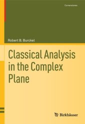 book Classical Analysis in the Complex Plane