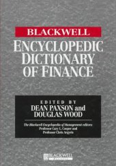 book The Blackwell Encyclopedic Dictionary of Finance (Blackwell Encyclopedia of Management)