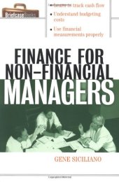 book Finance for Non-Financial Managers (Briefcase Books Series)