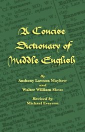 book A Concise  Dictionary of Middle English (Middle English Edition)