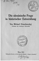 book Die ukrainische Frage in historischer Entwicklung