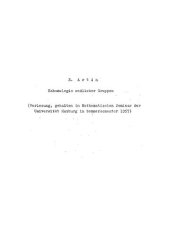 book Kohomologie endlicher Gruppen (Vorlesung, gehalten im Mathematischen Seminar der Universität Hamburg im Sommersemester 1957)