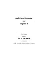 book Analytische Geometrie und Algebra II: Ausarbeitung der WS 1960/61 an der Universität Hamburg gehaltenen Vorlesung