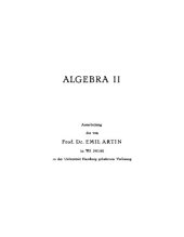 book Algebra II: Ausarbeitung der im WS 1961/62 an der Universität Hamburg gehaltenen Vorlesung