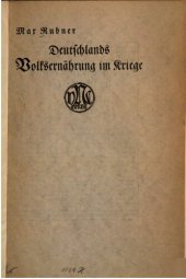 book Deutschlands Volksernährung im Kriege