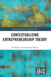 book Contextualizing Entrepreneurship Theory