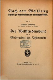 book Der Weltfriedensbund und die Wiedergeburt des Völkerrechts