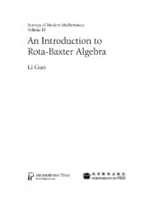 book An Introduction to Rota-Baxter Algebra