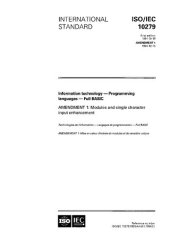 book INTERNATIONAL STANDARD ISO/IEC 10279:1991/Amd.l:1994(E) Information technology - Programming languages - Full BASIC AMENDMENT 1: Modules and single character input enhancement