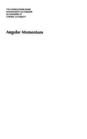 book Angular Momentum: Understanding Spatial Aspects in Chemistry and Physics