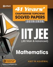 book 41 Years Chapterwise Topicwise Solved Papers (2019-1979) IIT JEE Mathematics