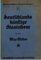 book Deutschlands künftige Staatsform