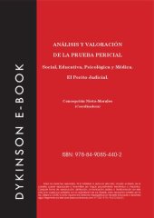 book Análisis y valoración de la prueba pericial social, educativa, psicológica y médica: el perito judicial