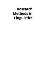 book Research Methods in Linguistics: Second Edition