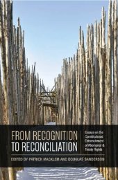 book From Recognition to Reconciliation: Essays on the Constitutional Entrenchment of Aboriginal and Treaty Rights