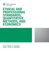 book 2020 CFA Program Level II Volume 1 Ethical and Professional Standards, Quantitative Methods, and Economics