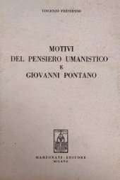 book Motivi del pensiero umanistico e Giovanni Pontano