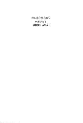 book Islam In Asia: Volume 1: South Asia