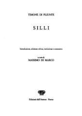 book Timone di Fliunte: Silli (introduzione, edizione critica, traduzione e commento)