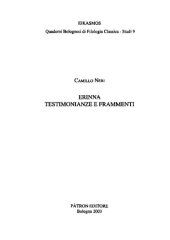 book Erinna: testimonianze e frammenti