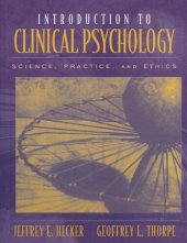 book Introduction to Clinical Psychology: Science, Practice, and Ethics