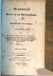 book Ägyptens Stelle in der Weltgeschichte; geschichtliche Untersuchung in fünf Bänden