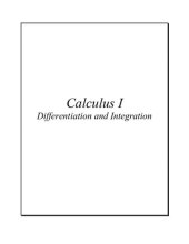 book Calculus I: Differentiation and Integration