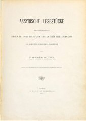 book Assyrische Lesestücke nach den Originalen teils revidiert teils zum ersten Mal herausgegeben