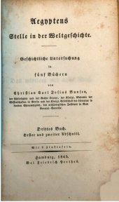 book Ägyptens Stelle in der Weltgeschichte; geschichtliche Untersuchung in fünf Bänden