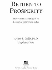 book Return to Prosperity: How America Can Regain Its Economic Superpower Status