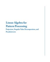 book LINEAR ALGEBRA FOR PATTERN PROCESSING : projection,singular value decomposition, and pseudoinverse