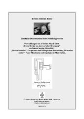 book Einstein's dissertation on molecule dimensions, GERMAN - Einsteins Dissertation über Molekülgrössen.