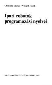 book Ipari robotok programozási nyelvei