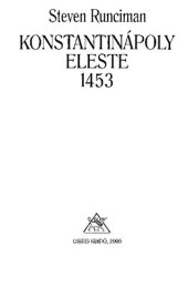 book Konstantinápoly eleste 1453