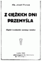 book Z ciezkich dni Przemysla.  (Zapiski kronikarskie naocznego swiadka)