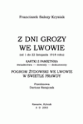 book Z dni grozy we Lwowie (od 1 do 22 listopada 1918 roku)