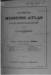 book Allgemeiner Missions-Atlas nach Originalquellen bearbeitet / Afrika