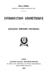 book Introduction géométrique. Quelques théories physiques