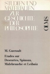 book Études sur Descartes, Spinoza, Malebranche et Leibniz