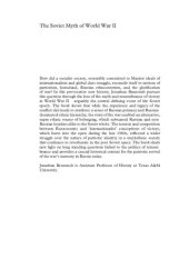 book The Soviet Myth of World War II: Patriotic Memory and the Russian Question in the USSR