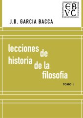 book Lecciones de historia de la filosofía. Tomo I