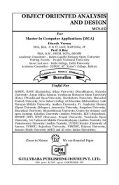 book Object Oriented Analysis & Design Gph Book: Mcs-032