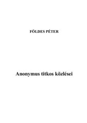 book Anonymus titkos közlései