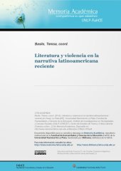 book Literatura y violencia en la narrativa latinoamericana reciente