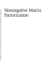 book Nonnegative Matrix Factorization